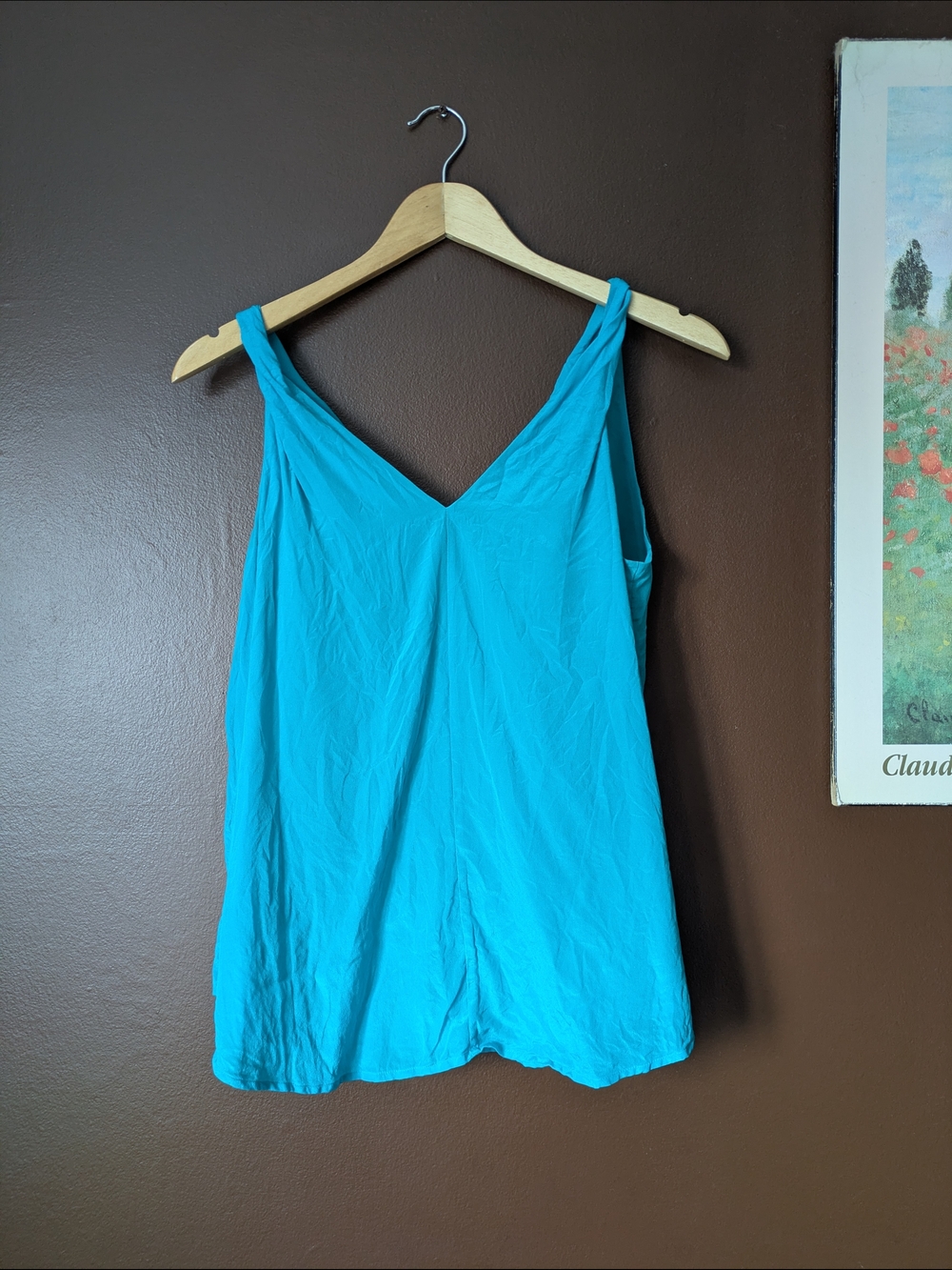 100% Silk Blue Cami